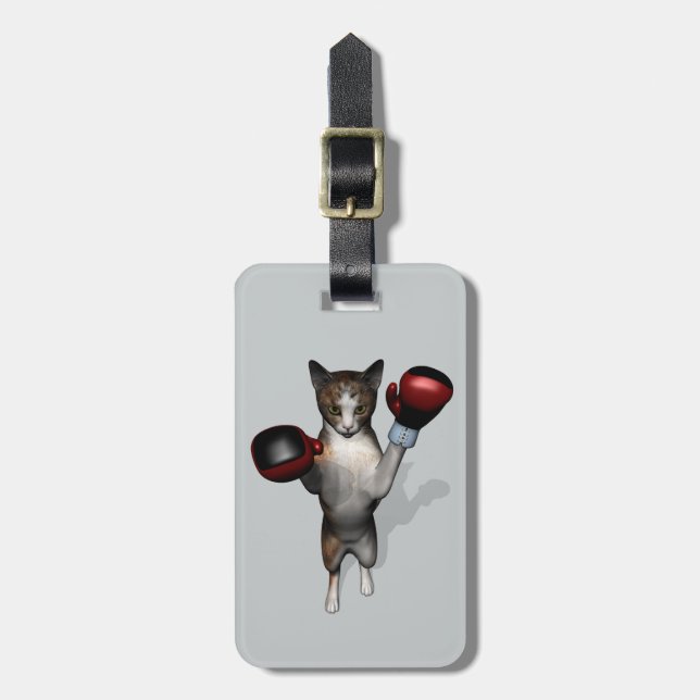 Tabby zum Boxtag Gepäckanhänger (Vorderseite vertikal)