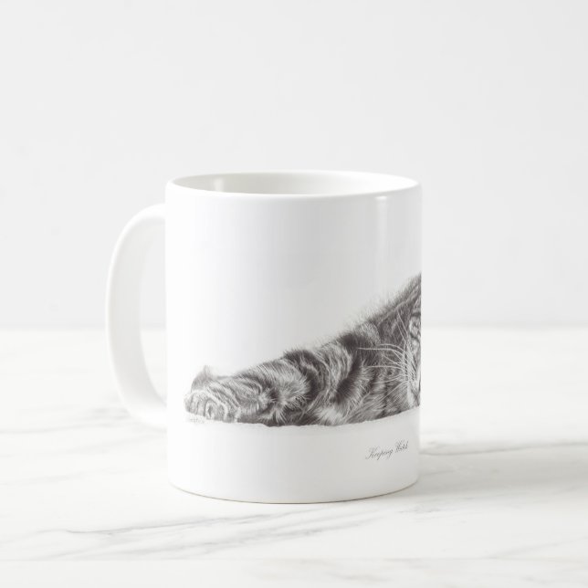 Tabbykatzenkunst, Katzen-Tasse, Tasse für (Vorderseite Links)