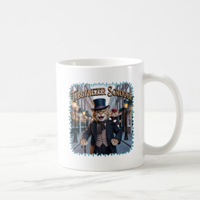 Tabbynezer Scrooge Illustration – Tabby Scrooge Kaffeetasse (Rechts)