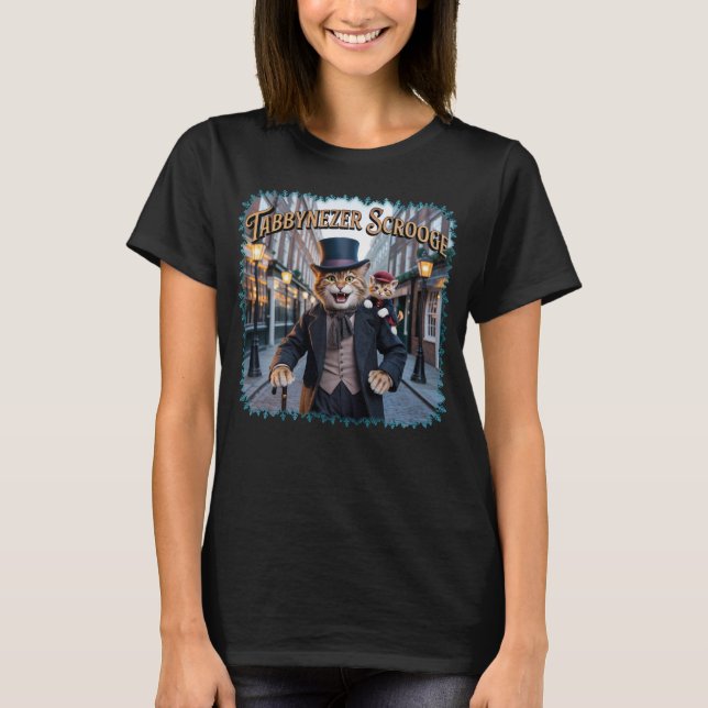 Tabbynezer Scrooge Illustration – Tabby Scrooge T-Shirt (Vorderseite)