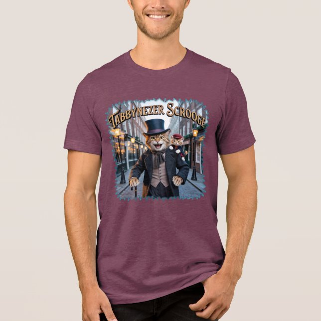 Tabbynezer Scrooge Illustration – Tabby Scrooge Tri-Blend Shirt (Vorderseite)