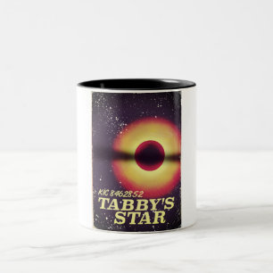 Tabbys Stern Weltraumplakat Zweifarbige Tasse