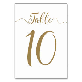 Tabelle 10 Tischnummern für Hochzeiten