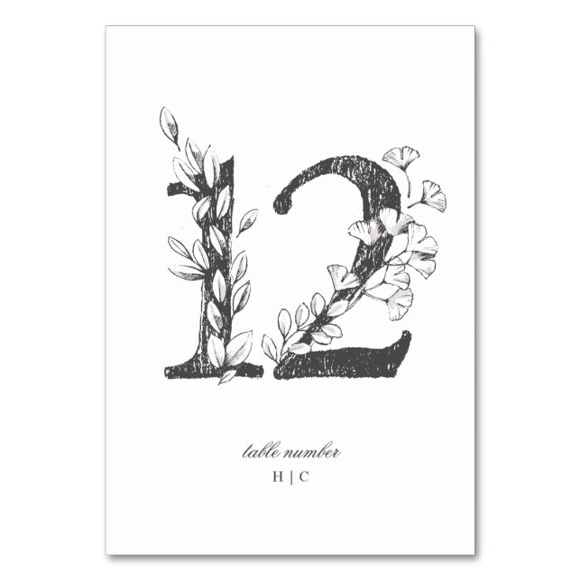Tabelle 12 Schöne blumengezeichnete Traubenkleider Tischnummer (Vorderseite)