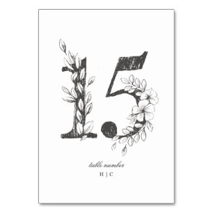 Tabelle 15 Schöne blumengezeichnete Traubenkleider Tischnummer