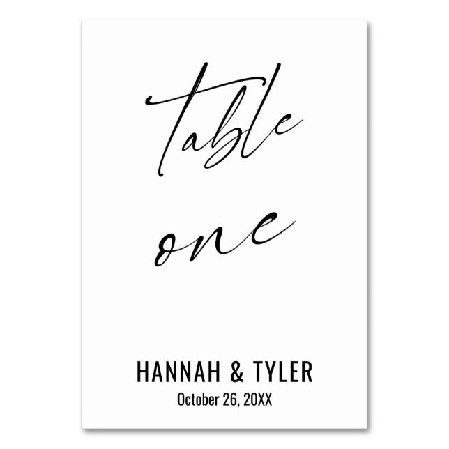 Tabelle 1 der zeitgenössischen eleganten Typografi Tischnummer (Vorderseite)