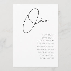 Tabelle 1 Vorlage für moderne Hochzeitsstipps-Tisc