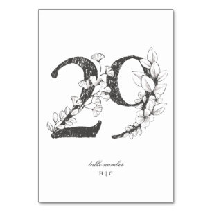 Tabelle 29 Schöne blumengezeichnete Kranzkrauthoch Tischnummer