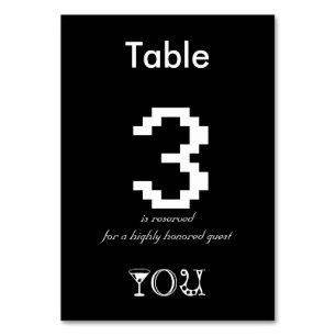 Tabelle 3 ist für einen sehr geehrten Gast reservi Tischnummer