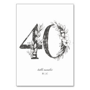 Tabelle 40 Schöne blumengezeichnete Traubenkleider Tischnummer