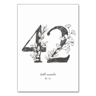 Tabelle 42 Schöne blumengezeichnete Traubenkleider Tischnummer