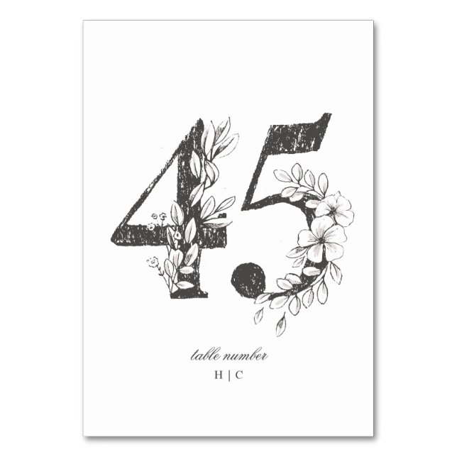Tabelle 45 Schöne blumengezeichnete Traubenkleider Tischnummer (Vorderseite)