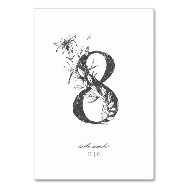 Tabelle 8 Schöne blumengeschliffene Kranzkrauthoch Tischnummer (Vorderseite)