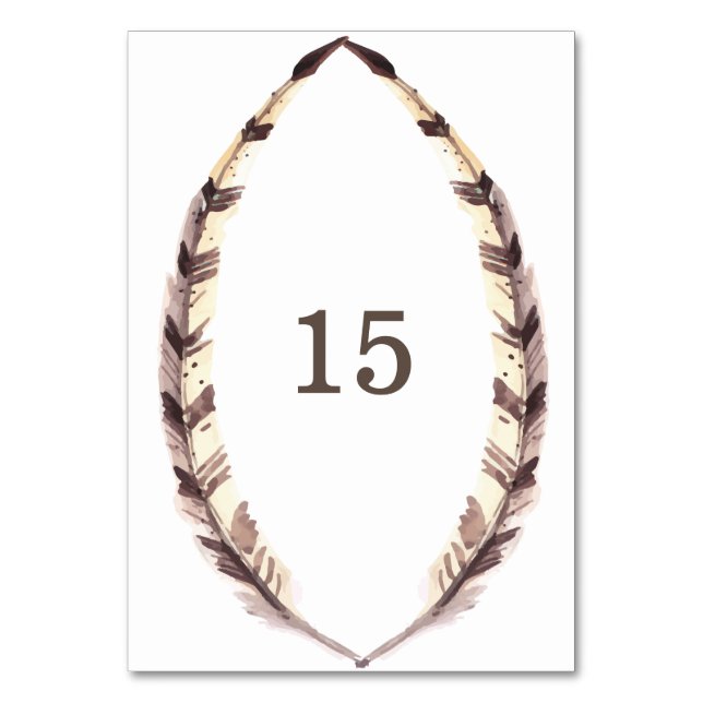 Tabelle an der Vorderseite Tischnummer (Vorderseite)