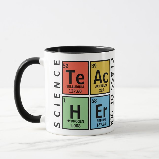 Tabelle der Elemente für Wissenschaftslehrer Tasse (Links)