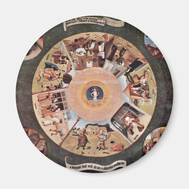 Tabelle der sterblichen Söhne von Hieronymus Bosch Magnet (Vorne)