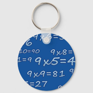 TABELLE des BLUE - BLAU, 9, 9 TIMES TABLE - Schlüsselanhänger