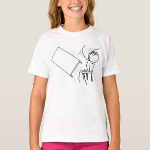 Tabelle drehen das Umdrehen des Raserei-Gesichtes T-Shirt