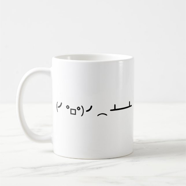 Tabelle drehen das Umdrehen von ASCIIEmoticon um Kaffeetasse (Links)
