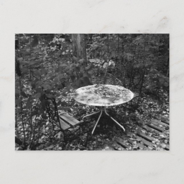 Tabelle für zwei B&W Postkarte (Vorderseite)