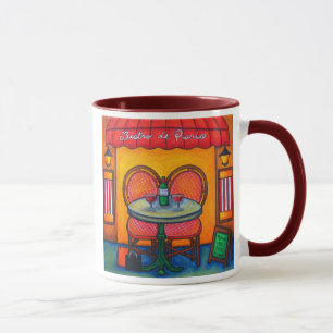 Tabelle für zwei in der Paris-Kaffee-Tasse Tasse