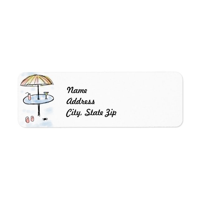 Tabelle für zwei Rücksendeadressen-Aufkleber (Vorne)