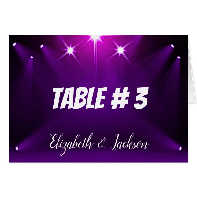 Tabelle Nr. 3 Karten - In der Spotlight Hochzeit / (Vorderseite (Horizontal))