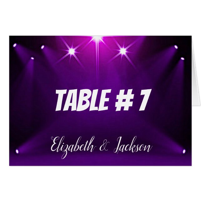 Tabelle Nr. 7 Karten - In der Spotlight Hochzeit / (Vorderseite (Horizontal))