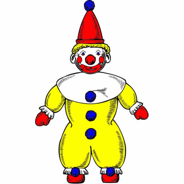 TABELLE ZENTRUM - FUNNY CLOWN - STAND UP DOLLS FREISTEHENDE FOTOSKULPTUR  (Vorne)