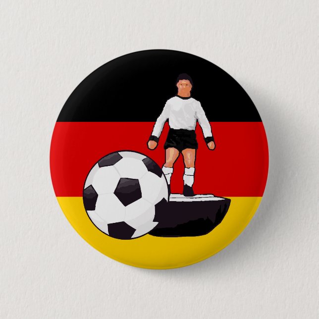 Tabellen-Fußballentwurf Deutschland Fussball Button (Vorderseite)