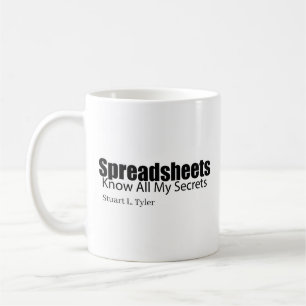 Tabellen kennen all meine Geheimnisse Lustiger Buc Kaffeetasse