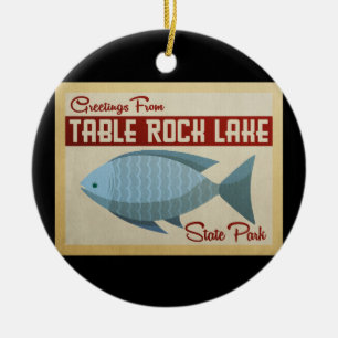 Tabellen-Rock See-Fisch-Vintage Reise Keramik Ornament