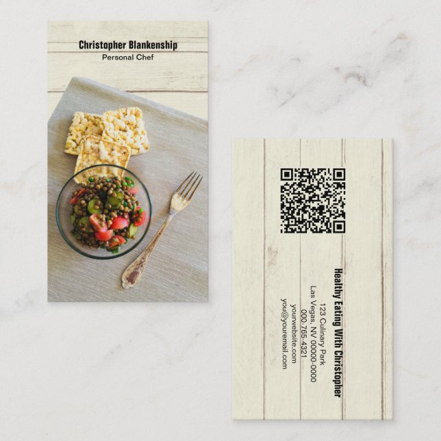 Tabelleneinstellung Benutzerdefinierter Foto-QR-Co Visitenkarte (Vorne/Hinten)