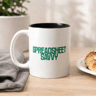 Tabellenkalkulation Könner Excel-Fähigkeiten Exp Zweifarbige Tasse