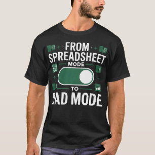 Tabellenkalkulation Papa Organisierter Vater Väter T-Shirt