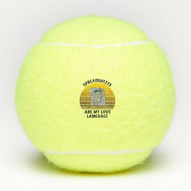 Tabellenkalkulationen sind meine Liebe Tennisbälle (Vorderseite)