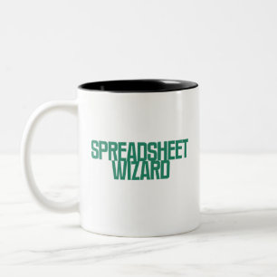 Tabellenkalkulations-Zauberer Excel-Daten-Magier Zweifarbige Tasse