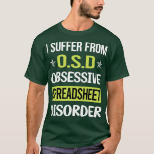 Tabellenkalkulationstabellen für übermäßige Lieben T-Shirt