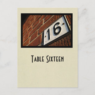 Tabellenpostkarte der Nr. 16 Postkarte