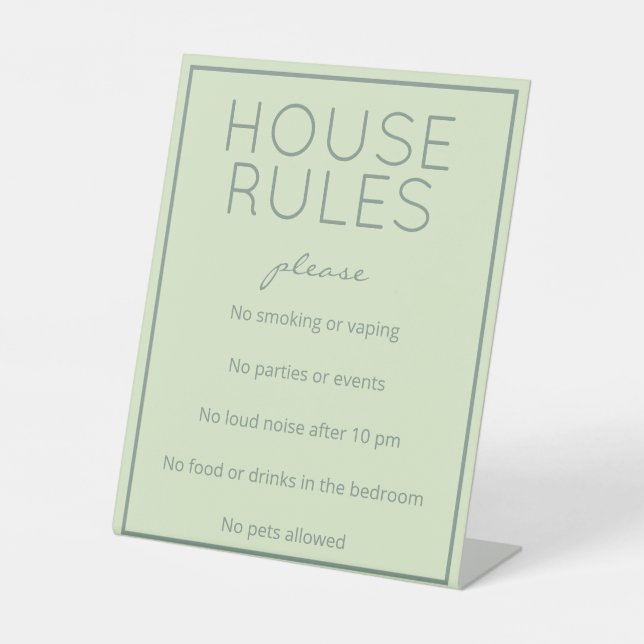 Tabellenunterschrift "Coastal Beach Green House Ru Sockelschild (Vorderseite)