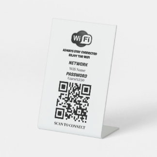 Tabellenzeichen für benutzerdefinierten WiFi QR-Co Sockelschild