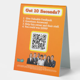 Tabellenzelt Tischaufsteller