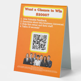 Tabellenzelt Tischaufsteller