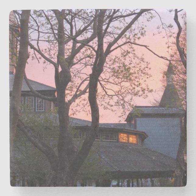 Tabernacle and Church Sunrise - Martha's Vineyard Steinuntersetzer (Vorderseite)