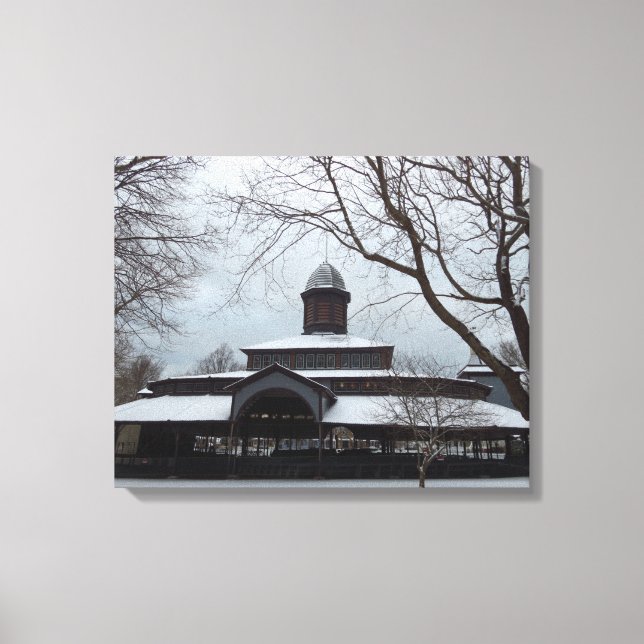 Tabernacle and Snow Gray Skies - Martha's Vineyard Leinwanddruck (Vorderseite)