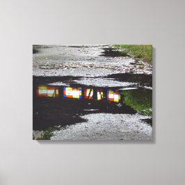 Tabernacle Window Reflection - Martha's Vineyard Leinwanddruck