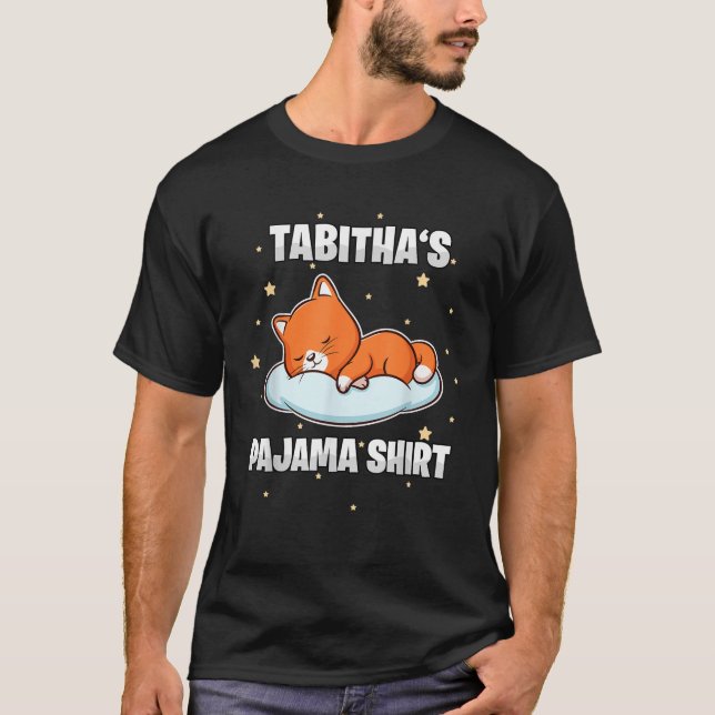 Tabitha s Pajama Personalized Sleeping  T-Shirt (Vorderseite)