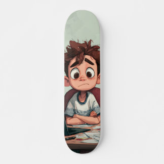 Tabla de skate Dibujo Animado de un Niño Skateboard