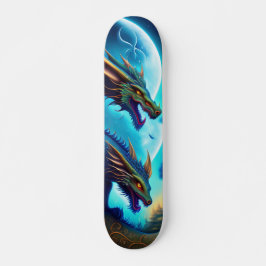 Tabla de Skate Dragones Siameses Skateboard