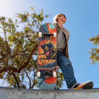 Tabla de Skate Insecto con Gafas en Patineta  Skateboard